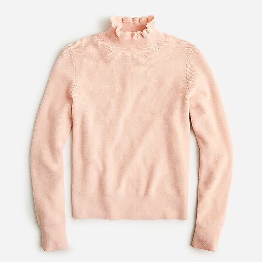 Ruffleneck merino wool sweater | J.Crew US