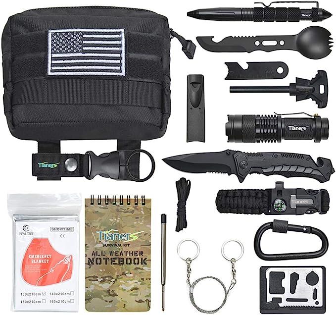Gifts for Men Husband Dad Friend, Emergency Survival Kit 16 in 1, Upgrade Compact Survival Gear, ... | Amazon (US)