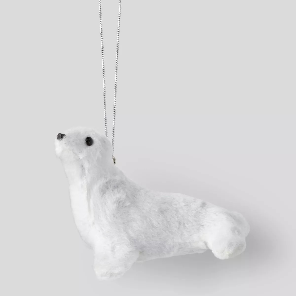 Faux Fur Seal Christmas Tree Ornament White - Wondershop™: Indoor Decor, No Battery Required | Target