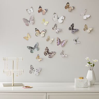 3D Butterflies, Set of 20 | Pottery Barn Teen | Pottery Barn Teen
