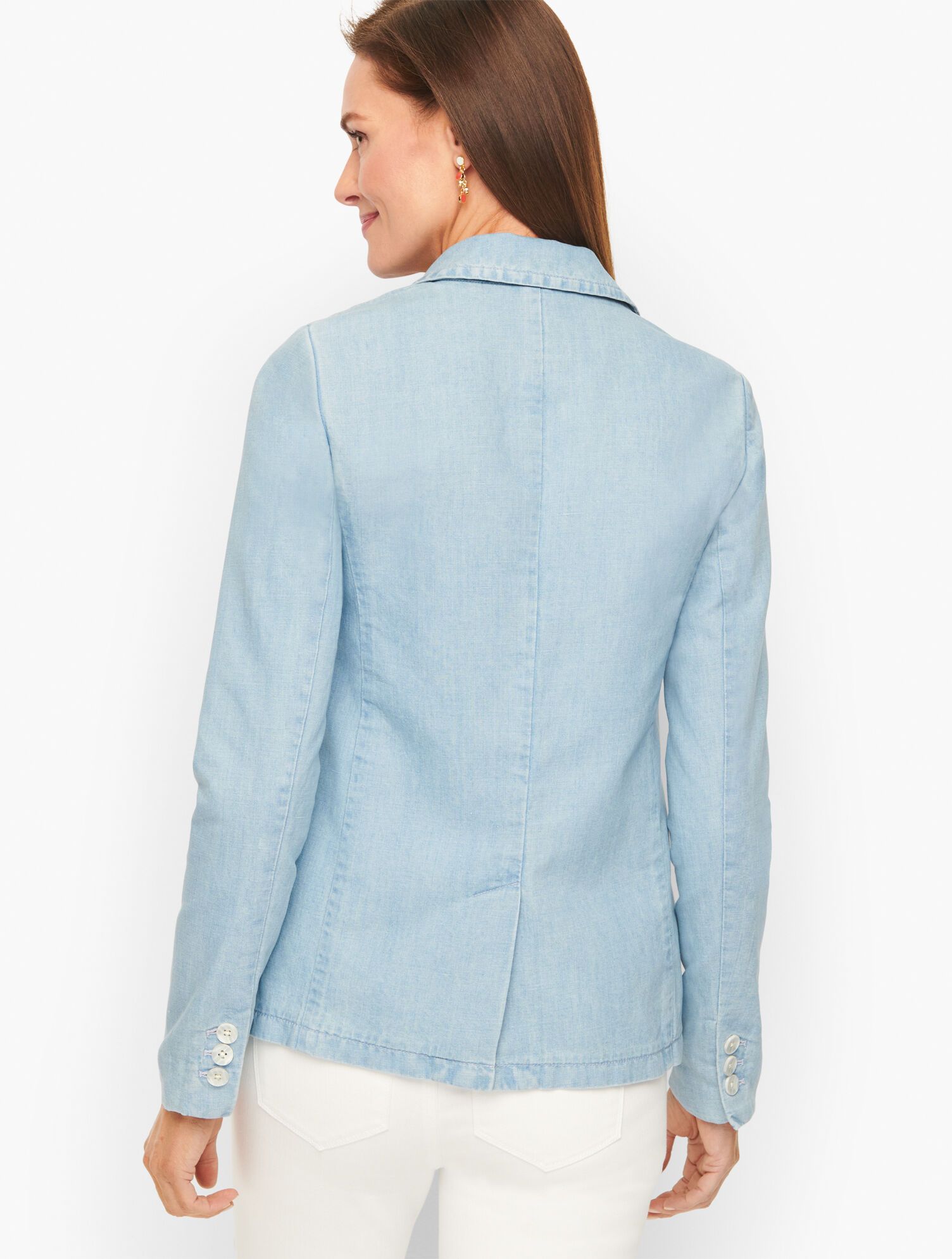 Casual Cotton Denim Blazer | Talbots