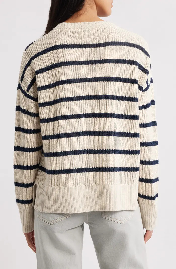 Miramar Stripe Linen & Organic Cotton Sweater | Nordstrom Rack