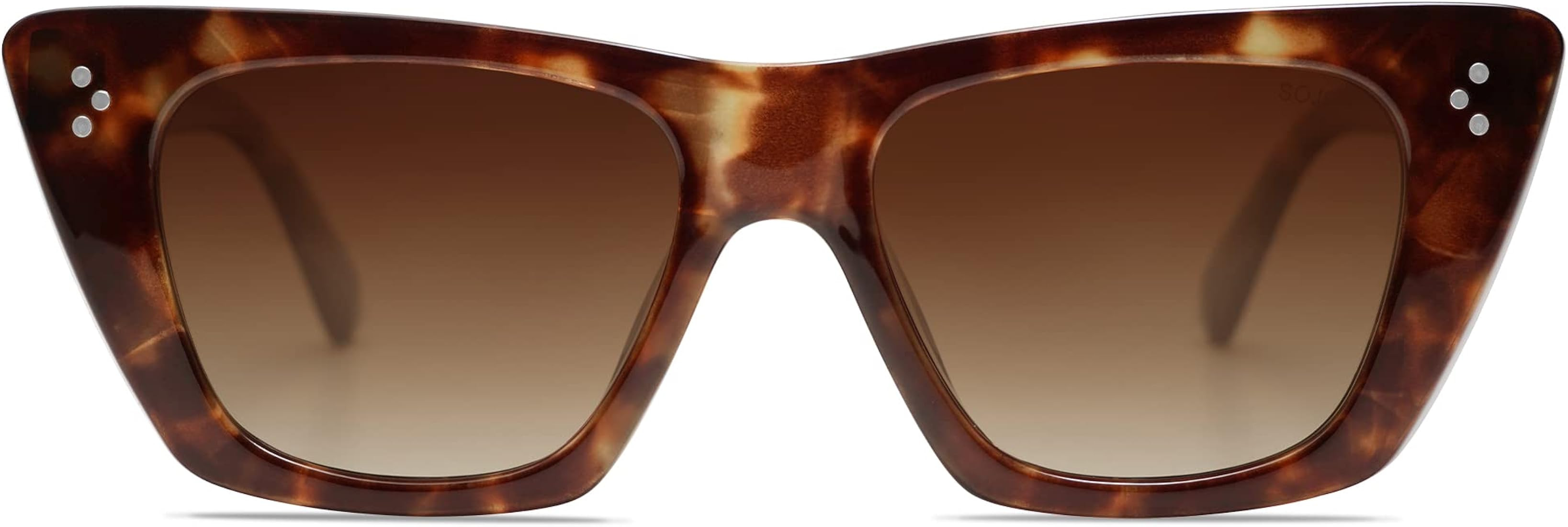 SOJOS Retro Trendy Cat Eye Polarized Sunglasses for Women Cute Stylish UV400 Sunnies SJ2199 | Amazon (US)