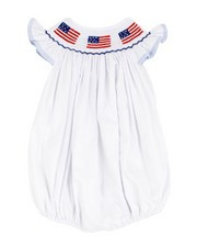 Patriotic American Flag White Bubble | Smockingbird Kids