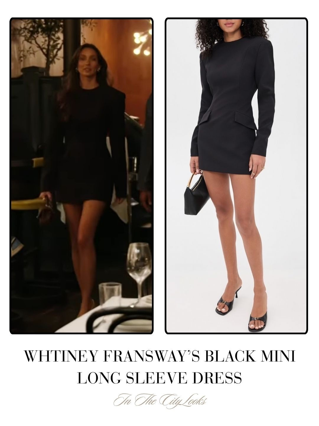 Whitney Fransway’s Black Mini Long Sleeve Dress