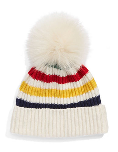 HUDSON'S BAY COMPANY Fox Fur Pom Pom Tuque | Lord & Taylor