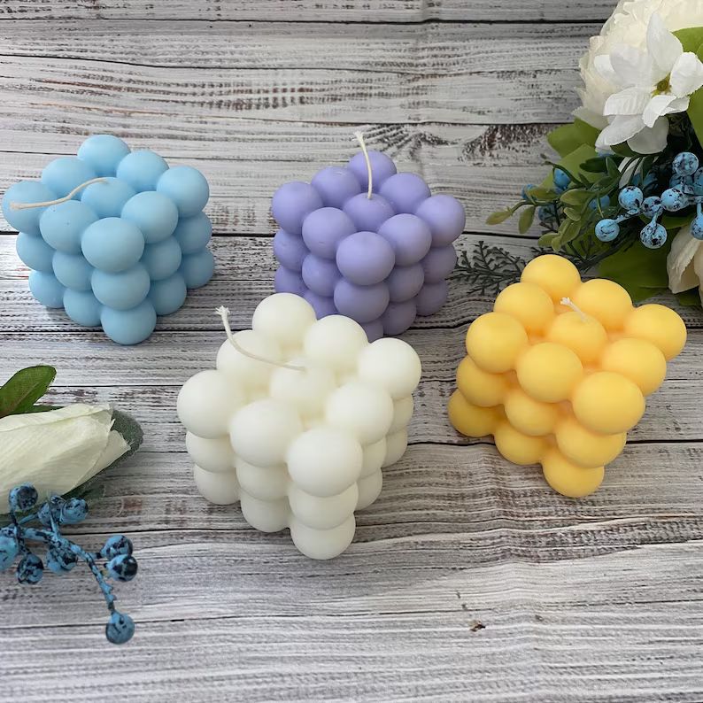 Bubble Cube Candles, Choose your color and scent | Etsy (US)