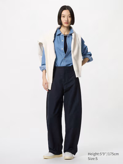 Jersey Barrel Leg Trousers (Long) | UNIQLO (UK)