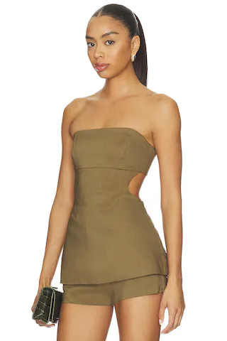 EAVES Elyn Top in Capers from Revolve.com | Revolve Clothing (Global)