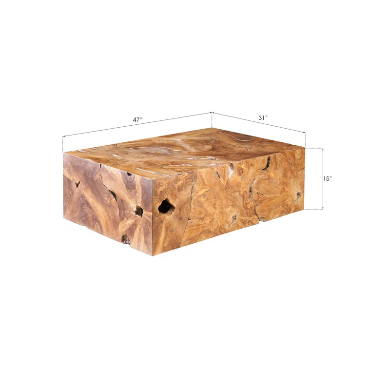 Teak Chunk Teak Slice Coffee Table | Wayfair Professional