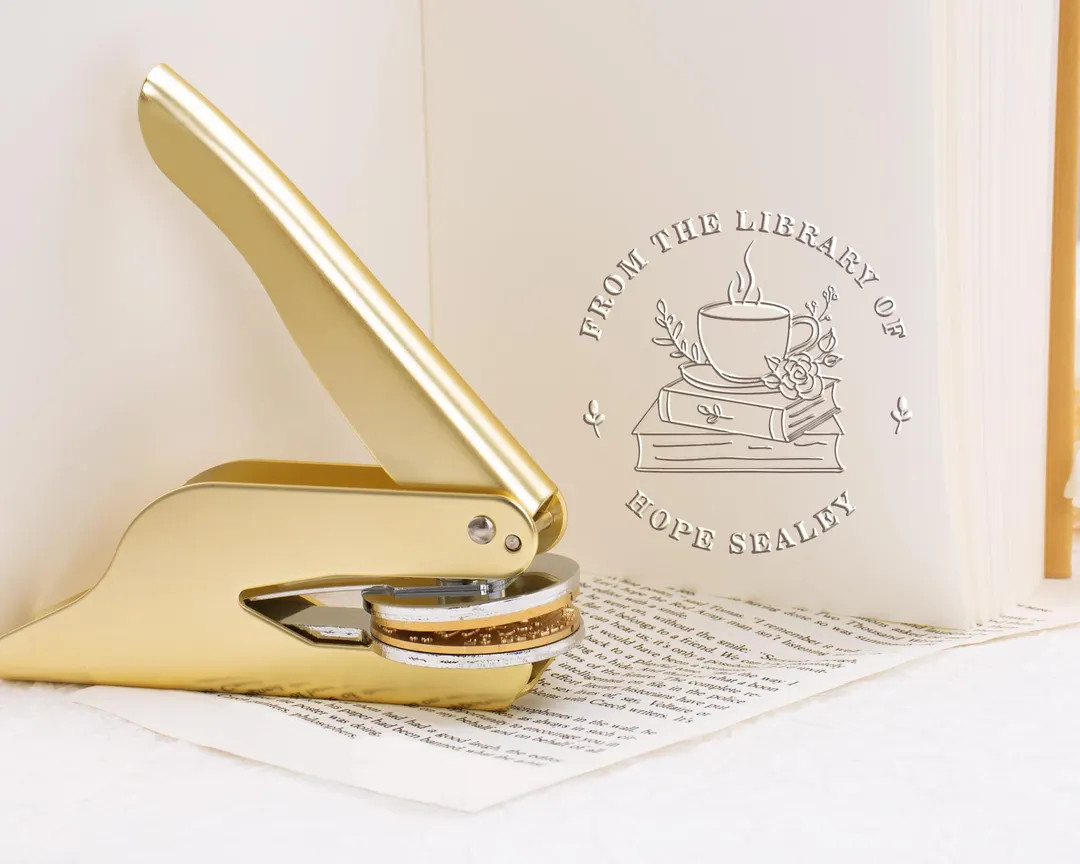 Personalized Book Embosser/Custom Book Embosser/From The Library Of Book Embosser/Library Embosse... | Etsy (US)