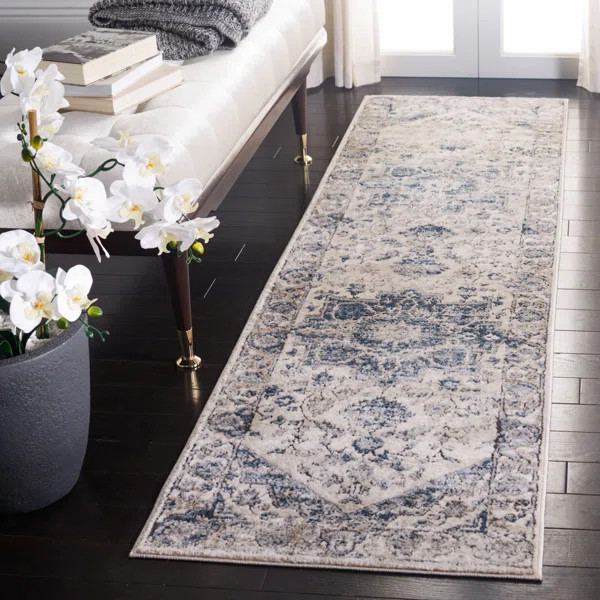 Oriental Ivory/Blue Area Rug | Wayfair North America