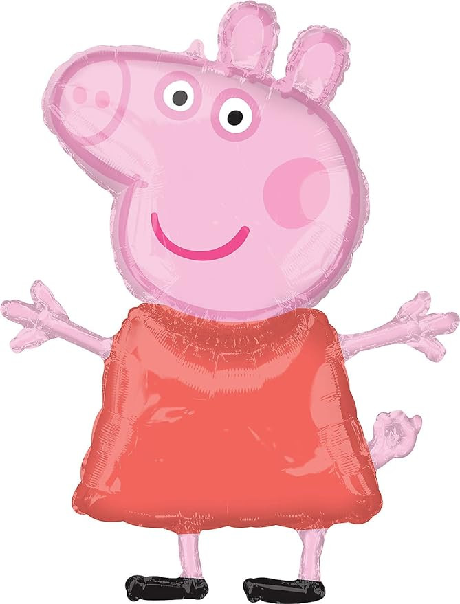 Anagram 25" Peppa Pig Foil Balloon, Multicolor | Amazon (US)