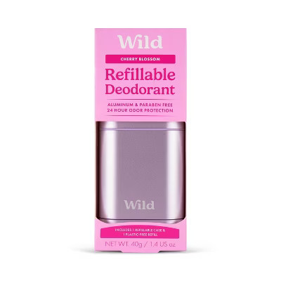 Wild Cosmetics Cream Deodorant Refill - Cherry Blossom with Purple Case - Aluminum-Free 5.29oz | Target