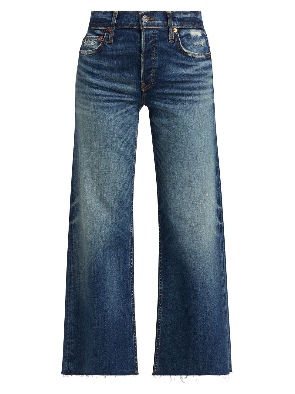 Women's Mid-Rise Wide-Leg Jeans - Indigo Grind - Size 26 | Saks Fifth Avenue