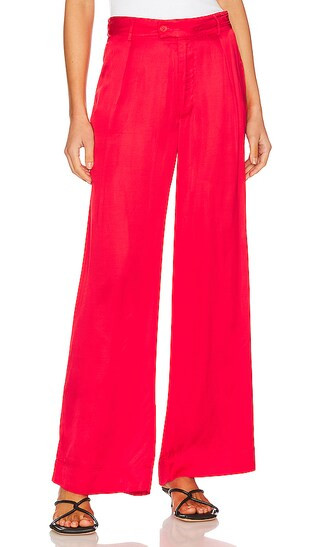 LNA Silky Wide Leg Pant in Red. - size S (also in M) | Revolve Clothing (Global)