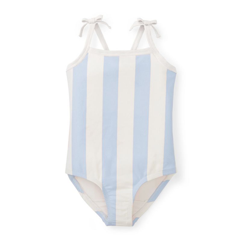 Hope & Henry Girls' One-Piece Cross Back Swimsuit with Bow Shoulders, Infant | Target