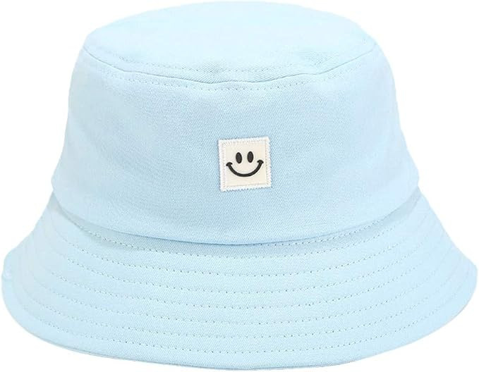 Jazzor Bucket Hat Summer Travel Bucket Cap Beach Sun Hat Smile Visor for Teens | Amazon (US)