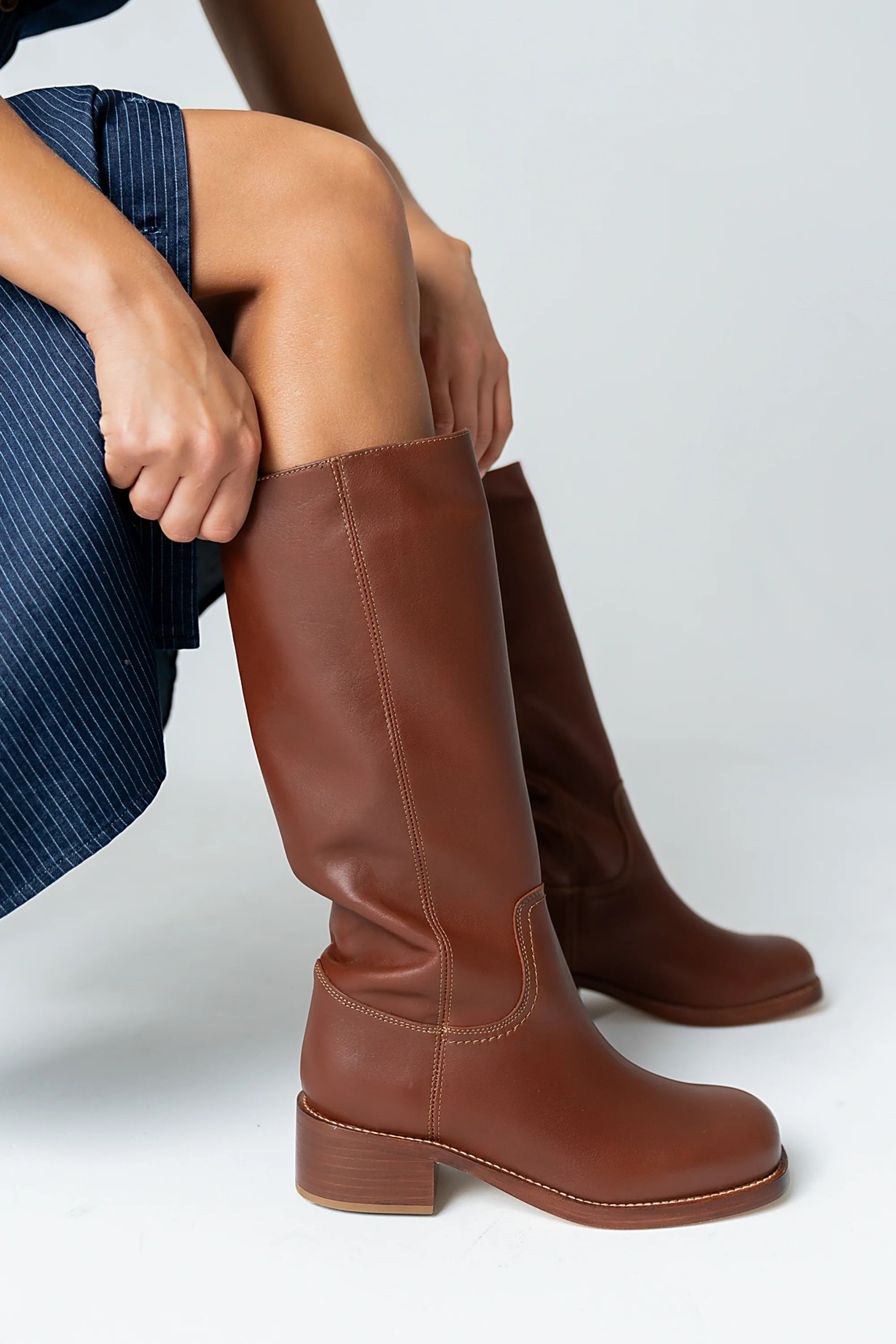 Steve Madden Riggs Tall Boots in Rust | Böhme US