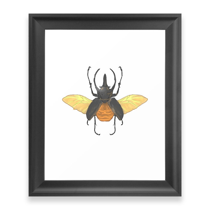 Elephant Beetle Framed Art Print by ktcreations | Society6