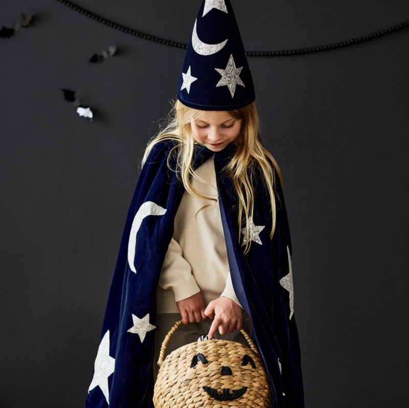 Meri Meri Blue Velvet Kids Wizard Costume | Crate & Kids | Crate & Barrel