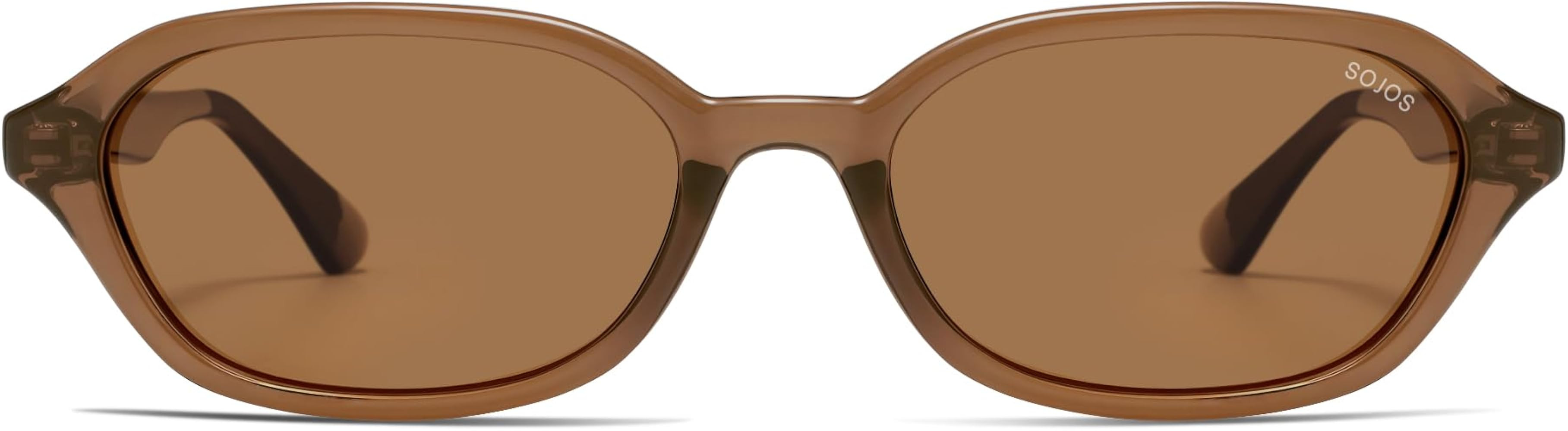 Trendy 90s Chic Lightweight Flexible Slim Narrow Women's Men's Oval Shades Sunnies | Amazon (US)