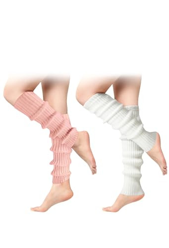 Passionbility Leg Warmers for Women - Leg Warmers 80s Ribbed Knitted Long Socks for Party Sports | Amazon (US)