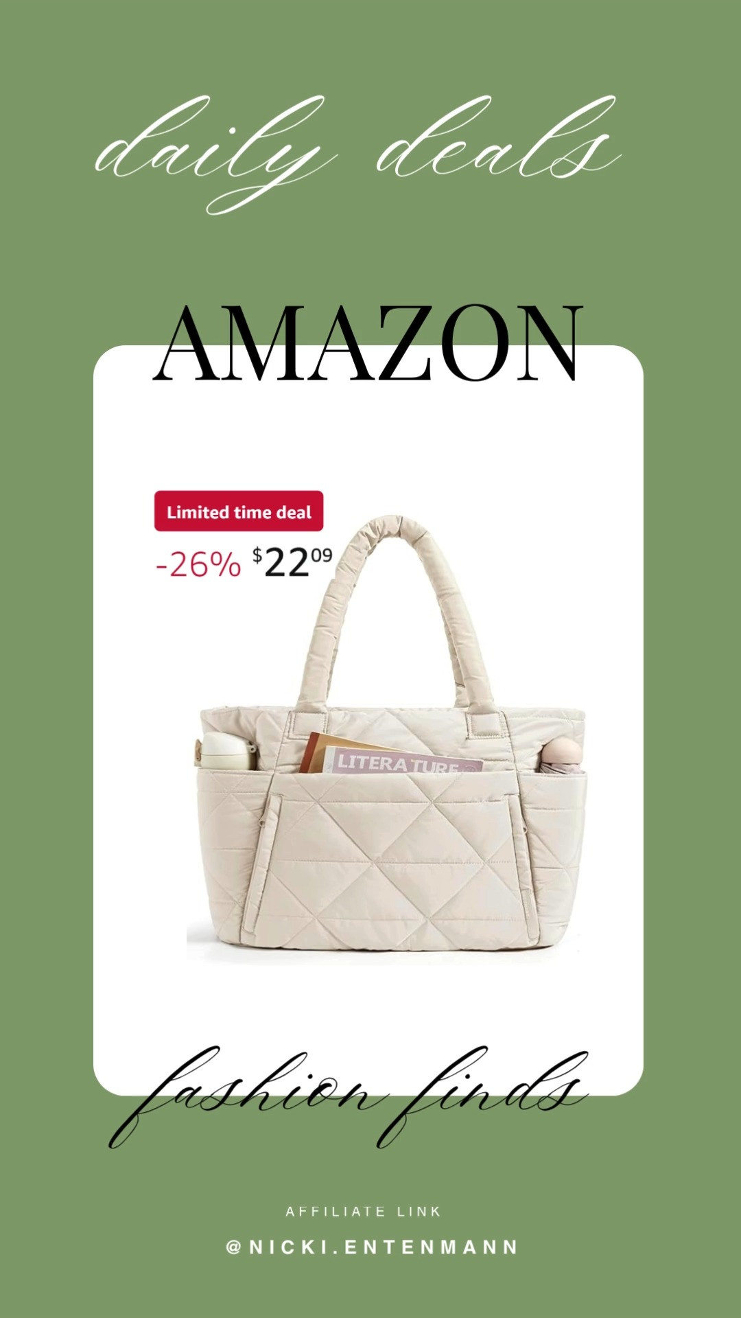 This puffy tote bag with zipper brings cheerful charm and effortless style to everyday outings with modern flair. #PuffyTote #ZipperBag #WomenFashion #StylishAccessories #TrendyWear #WardrobeGoals #FashionEssentials #CasualStyle #ChicOutfits #ModernLooks 👜✨🌸
 

 #LTKootd #LTKBeauty #LTKTravel