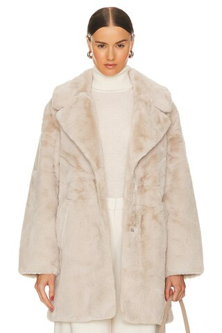 LAMARQUE Linnea Coat in Oat from Revolve.com | Revolve Clothing (Global)