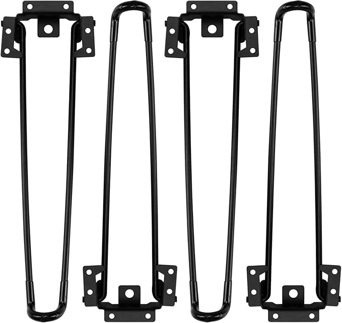 Enenes Folding Hairpin Leg 4Pcs 17.2 inch Height Folding Table Leg Heavy Duty Easy Install Foldin... | Amazon (US)