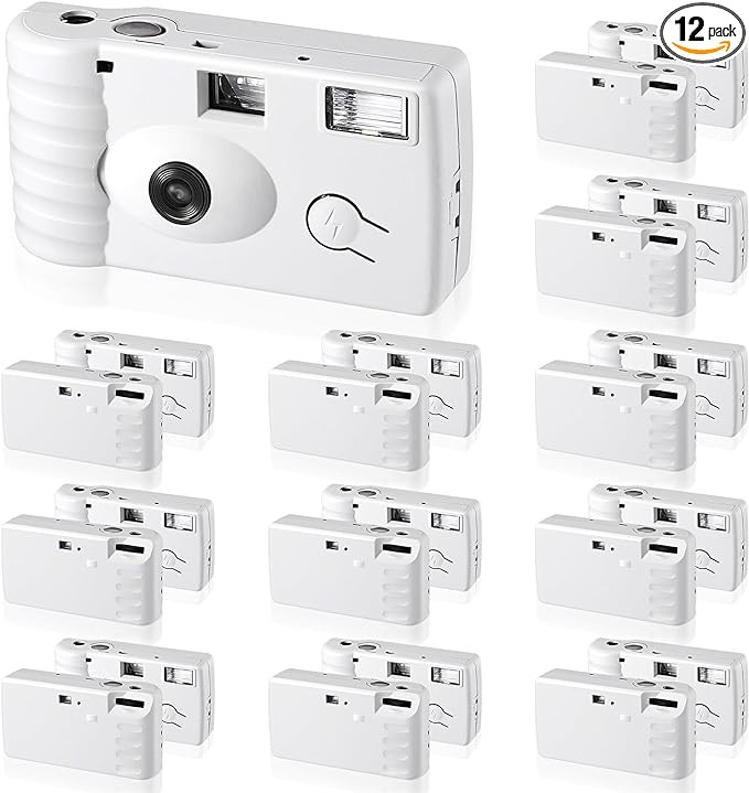 Treela 12 Pack of Disposable Cameras for Wedding Bulk Single Use Flash 35mm 17 Film 400 ISO Film ... | Amazon (US)