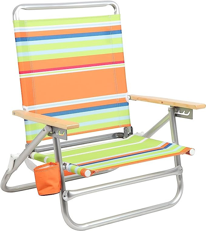 PORTAL Aluminum Lightweight 4-Way Hi Back Folding Beach Chair, Classic Wood Handle Camp Chair wit... | Amazon (US)