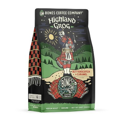 Bones Coffee Company Highland Grog Decaf 12 oz (Ground) | Target