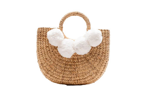 Second Sale Camryn White Pom Pom | Sea & Grass
