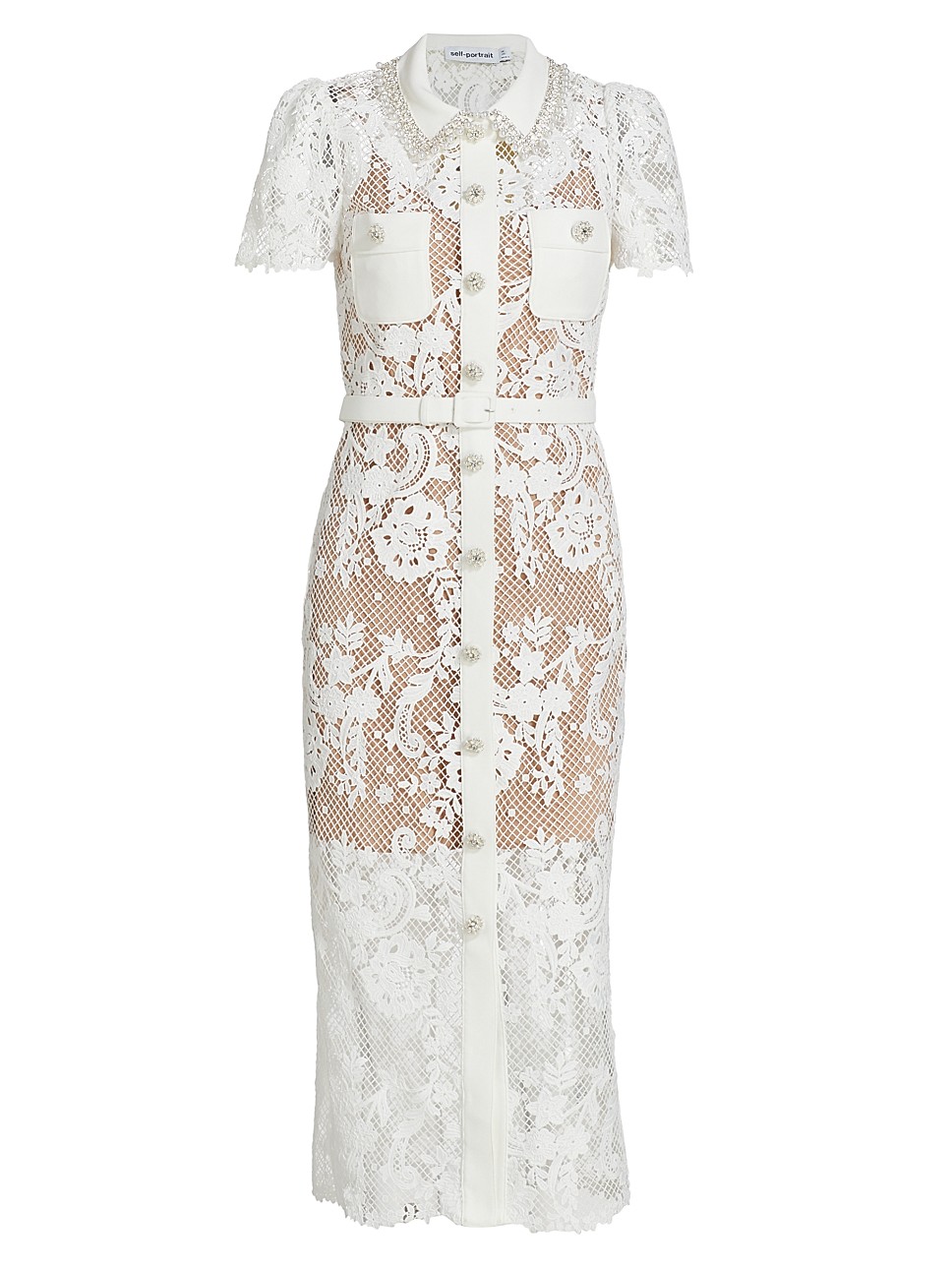 Lace Overlay Midi Dress | Saks Fifth Avenue