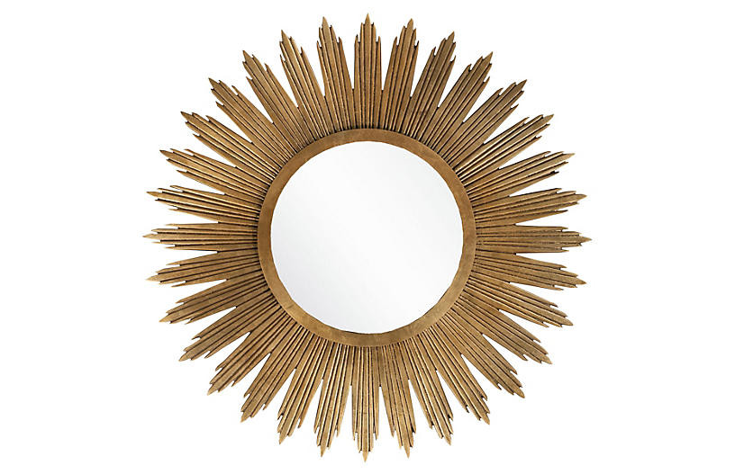 Starburst Oversize Mirror, Gold | One Kings Lane