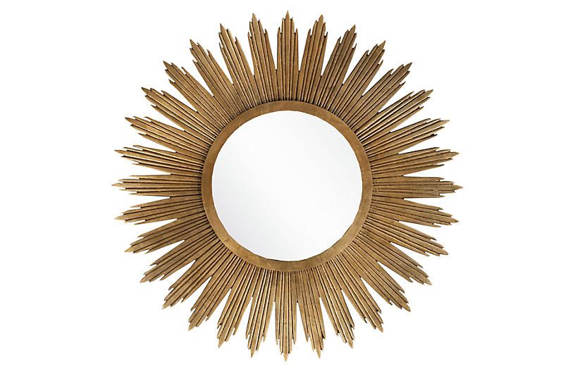 Starburst Oversize Mirror, Gold | One Kings Lane