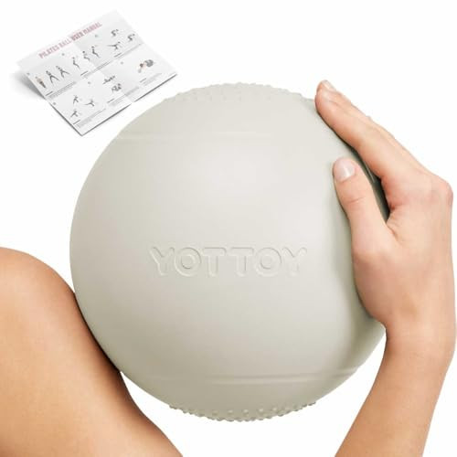 YOTTOY Small Exercise Ball，9-inch Pilates Ball with Anti-Burst Technology for Stability, Ideal for Yoga, Pilates, Physical Therapy & Home Workouts (White) | Amazon (US)
