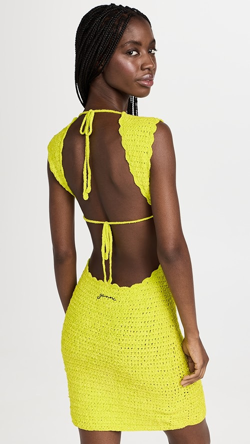 Velvet Crochet Open Back Mini Dress | Shopbop