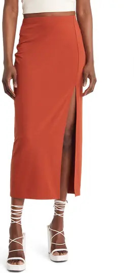 Slit Hem Midi Skirt | Nordstrom