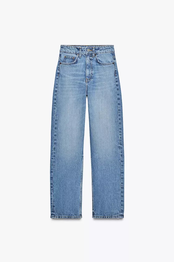 HIGH-WAISTED TRF MOM FIT JEANS | Zara US