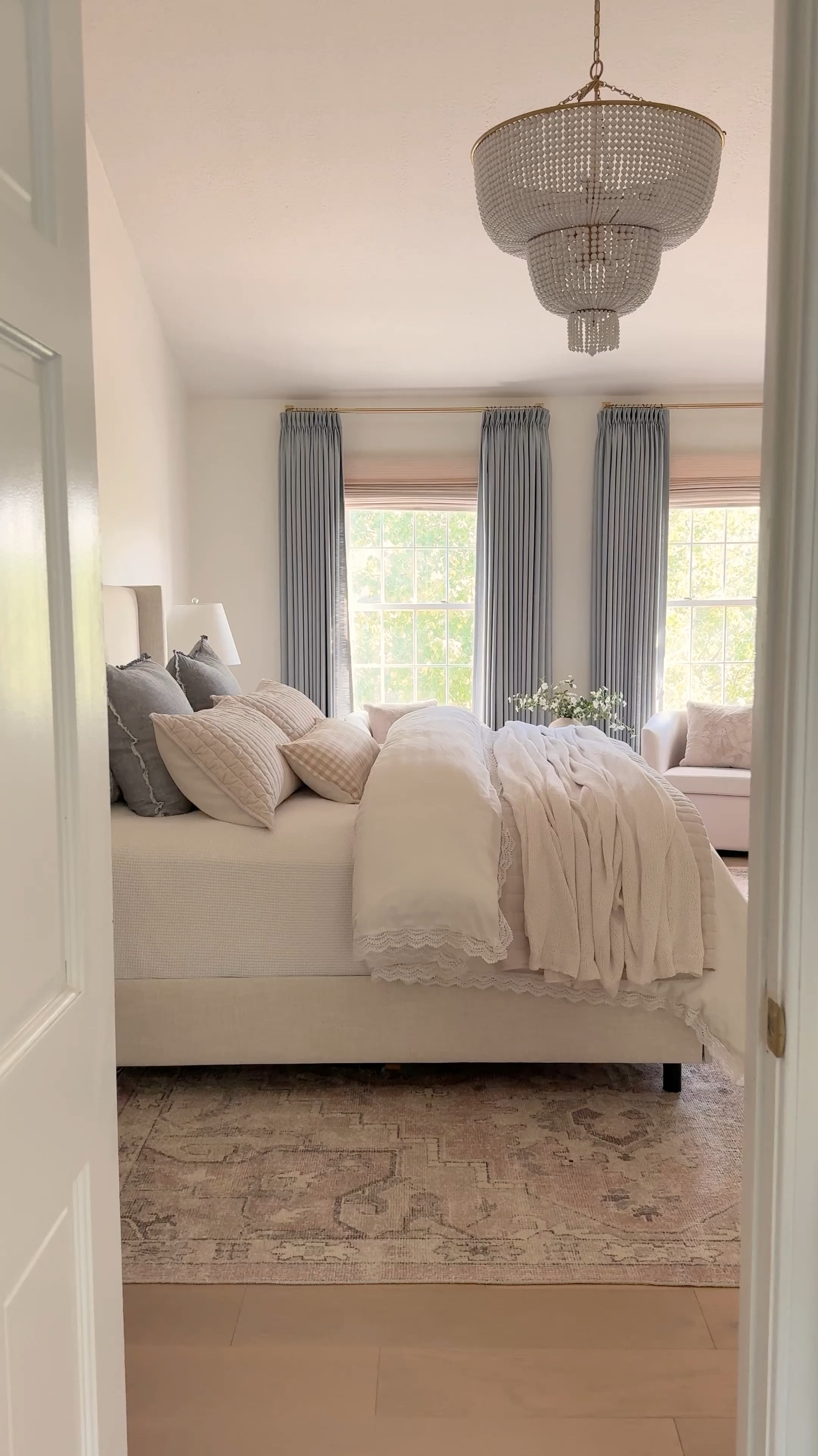 Curtain details:
Isabella heavyweight polyester cotton blend
Winter Sky
Triple pleated header
Room darkening liner
memory training
My curtain measurements 95”L x 75”W

Roman Shade:
Marble white
Outside mount
Room darkening liner

Use code: BLUSHINGBOHO15 for 15% off!

Curtains, window treatments, home decor, drapery, pinch pleat curtains, pinch pleat drapery, Amazon curtains, window coverings


#LTKCyberWeek #LTKSeasonal #LTKHome