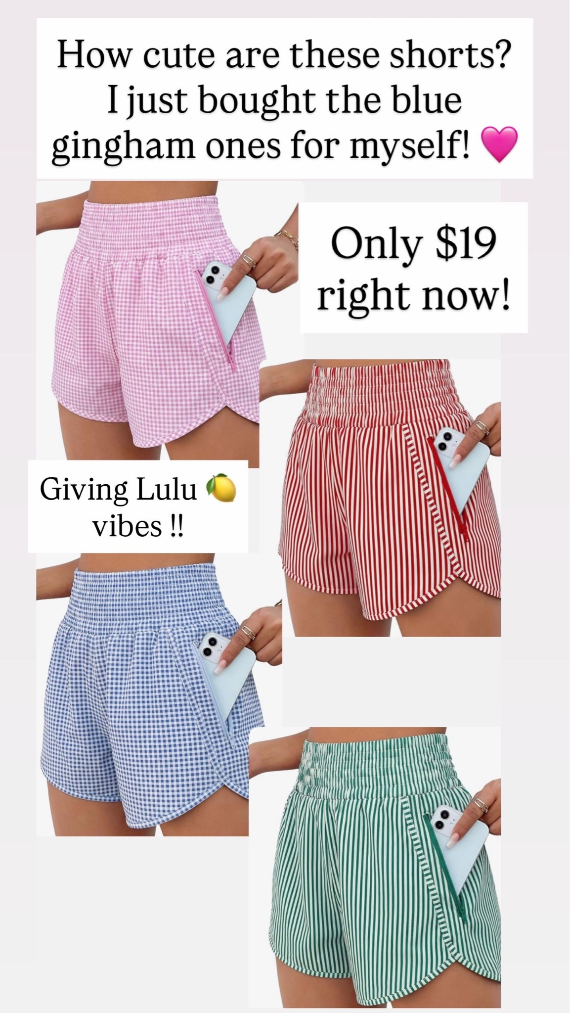 I love these shorts for only $19. They’re definitely giving Lulu 🍋 vibes ￼

#LTKootd #LTKSaleAlert