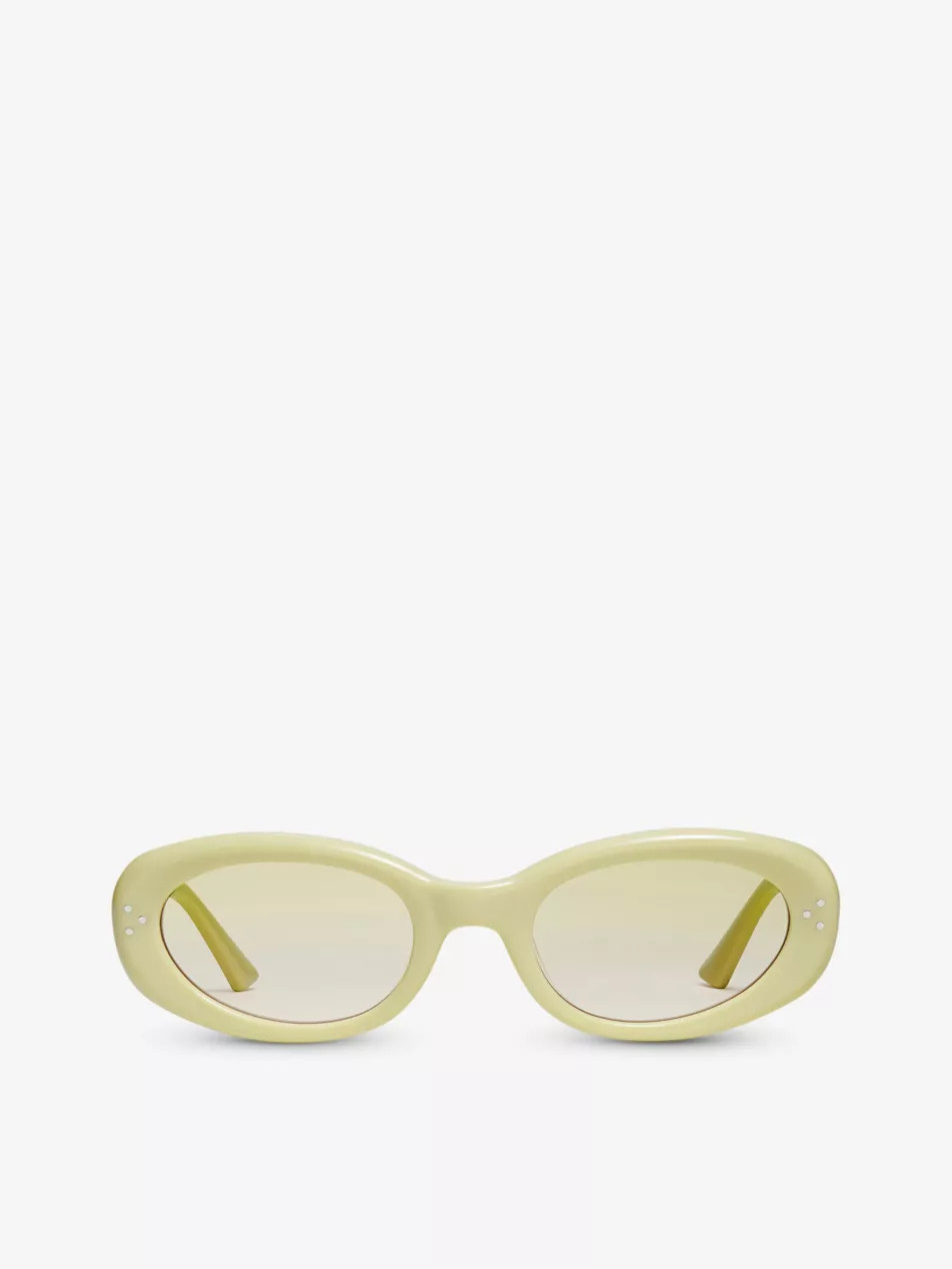 July oval-frame graduated-lens acetate sunglasses | Selfridges
