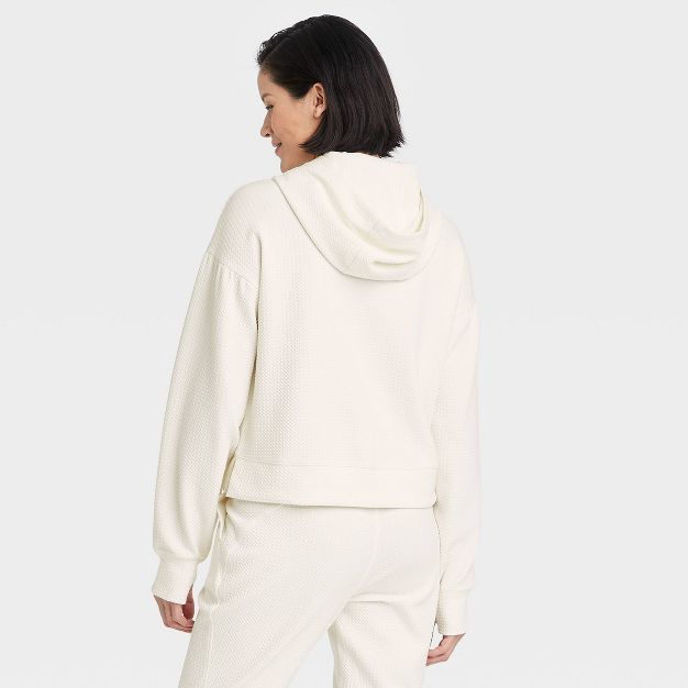 Women's Textured Cropped Hoodie - All in Motion™ | Target