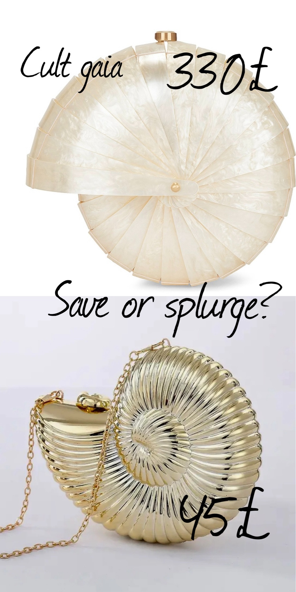 Cult Gaia bag, shell bag, shell clutch, gold summer clutch

#LTKfindsunder50 #LTKstyletip #LTKfindsunder100