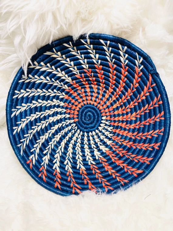 Boho Wall Decor Decorative Basket Raffia Basket Handmade | Etsy | Etsy (US)