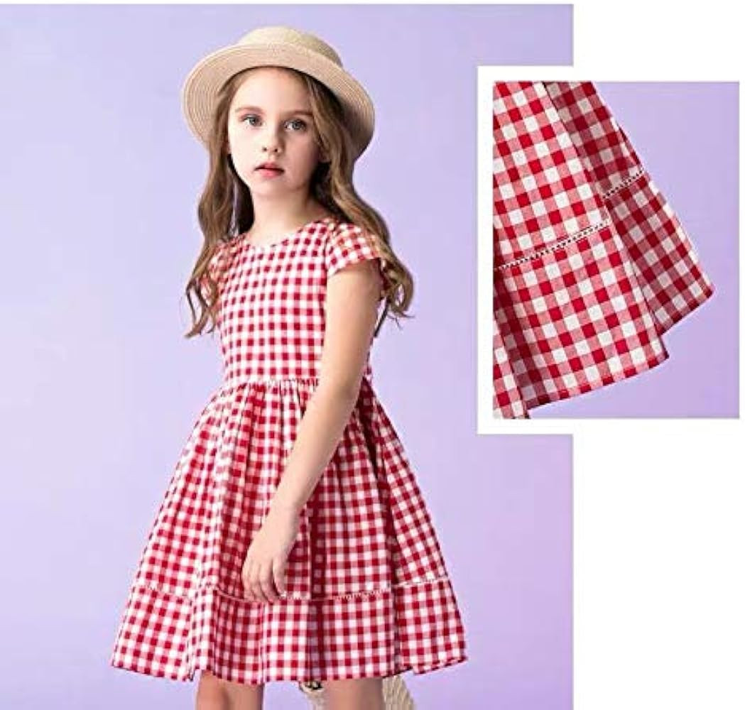 HILEELANG Little Girls Short Sleeve Dresses | Amazon (US)