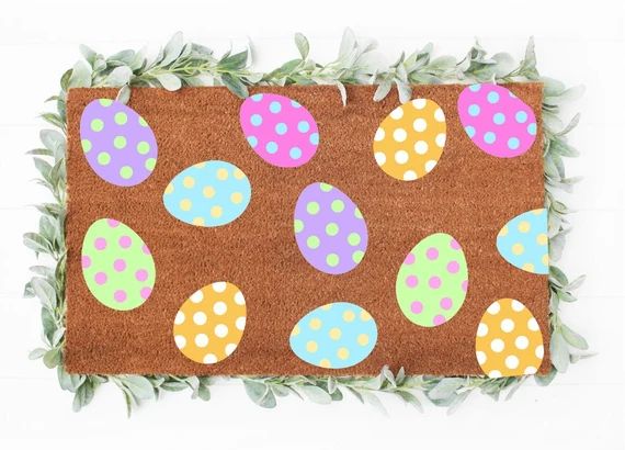 Easter Egg Doormat  Easter Doormat  Spring Doormat  Easter | Etsy | Etsy (US)