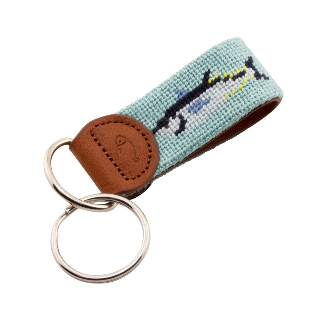 Leather Bluefin Tuna Needlepoint Key Fob: Handstitched Keychain - Etsy | Etsy (US)